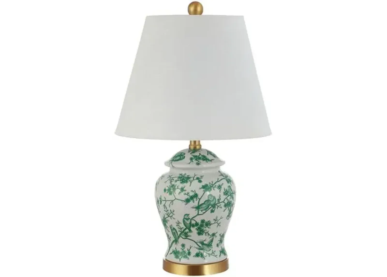 Winston Chinoiserie Table Lamp - Green