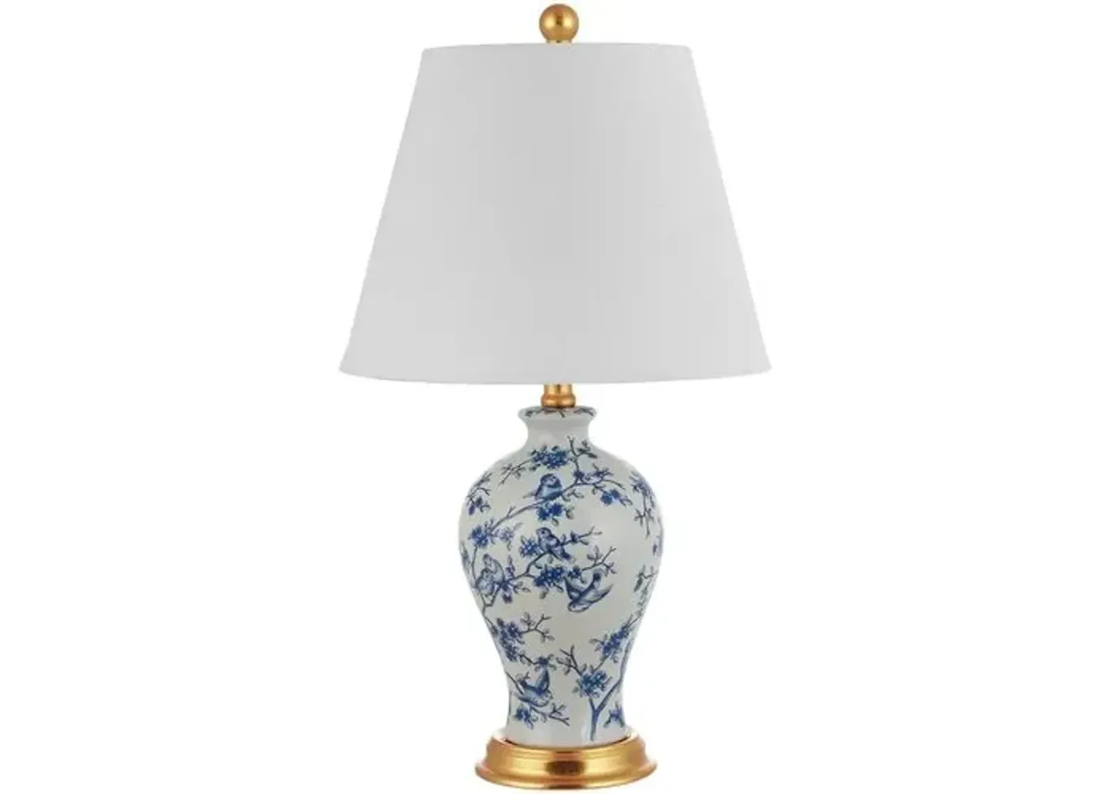 Gia Floral Table Lamp - Blue