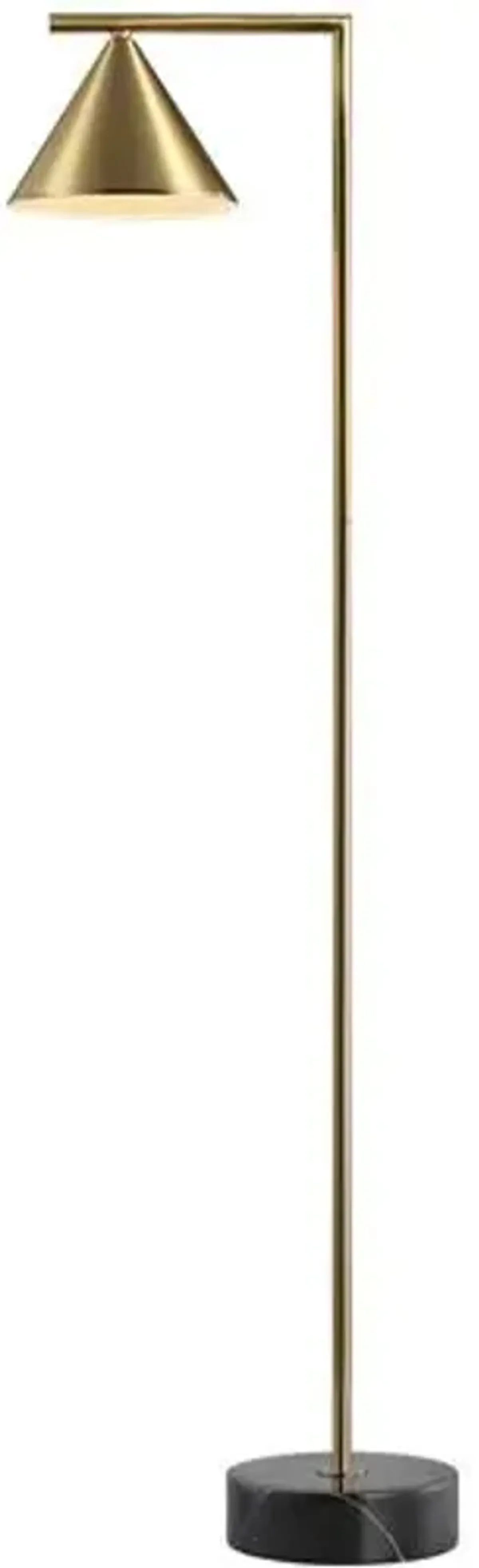 Viktor Marble Floor Lamp - Brass Gold/Black