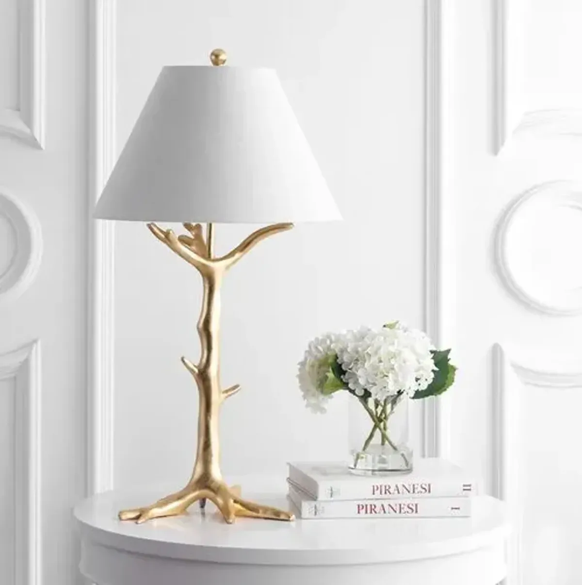 Willow Table Lamp - Gold leaf