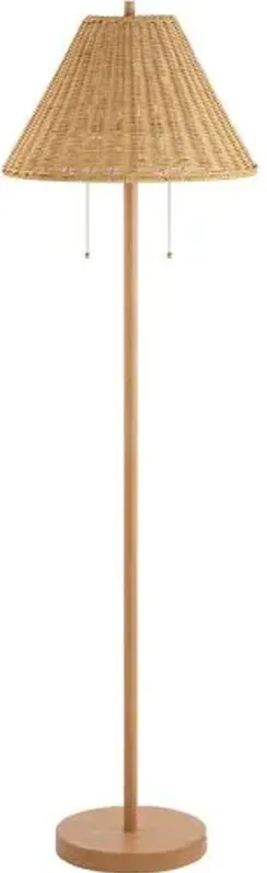 Jayson Rattan Floor Lamp - Brown