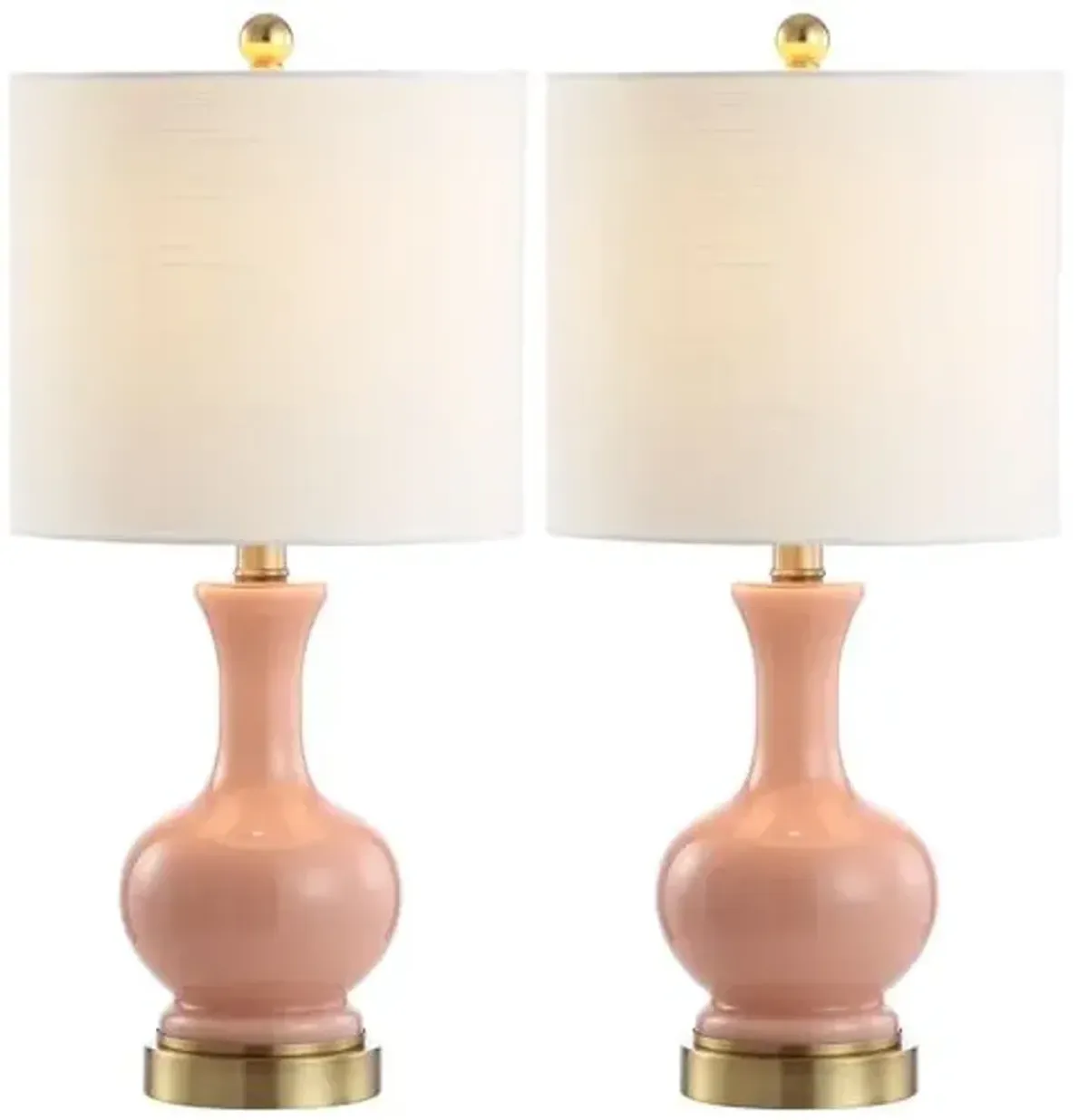 Set of 2 Saskia Table Lamps - Pink