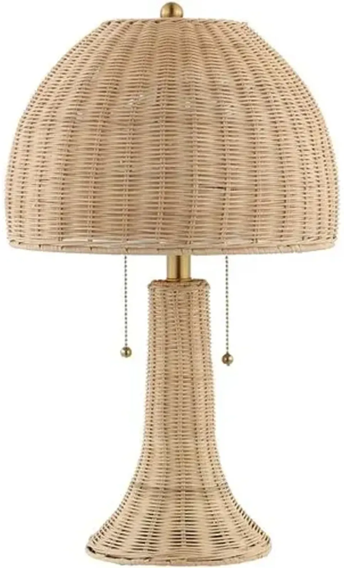 Thatcher Wicker Mushroom Table Lamp - Natural - Brown