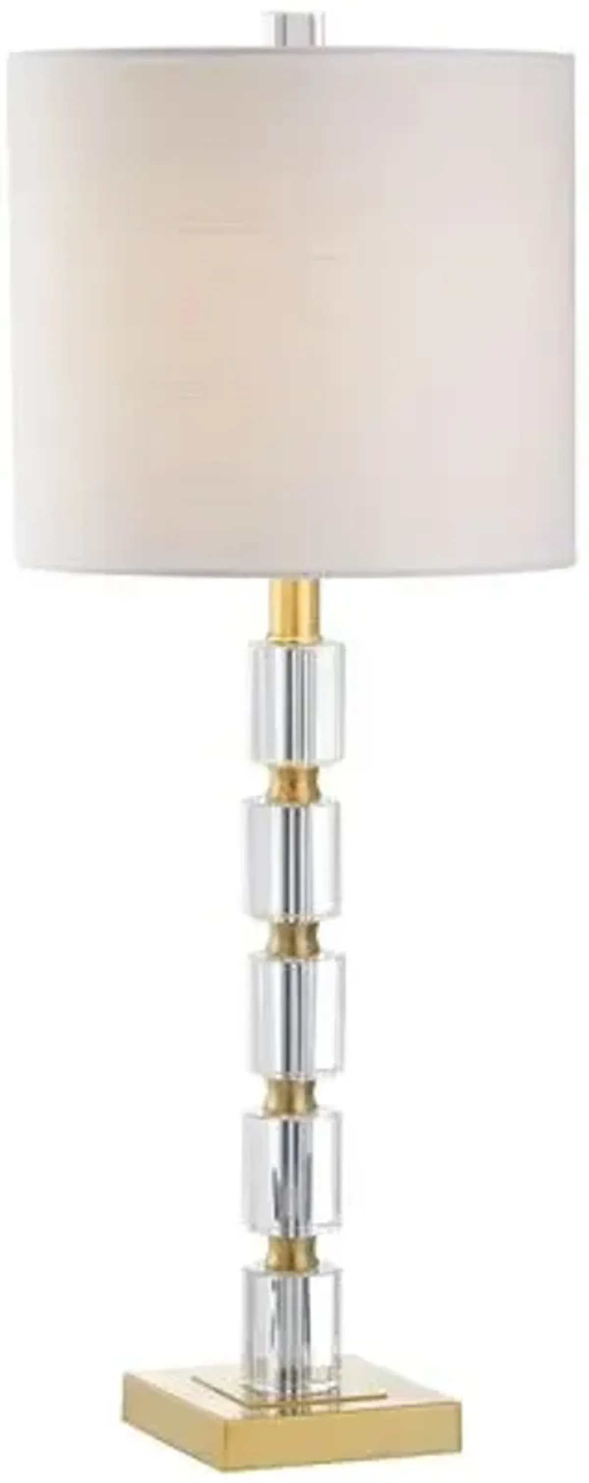 Set of 2 Odette Table Lamps - Clear/Gold