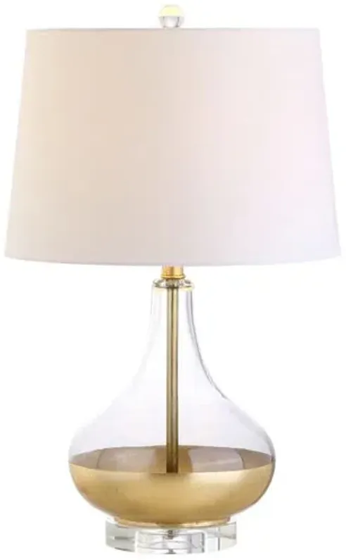 Nova Dipped Table Lamp - Clear/Gold