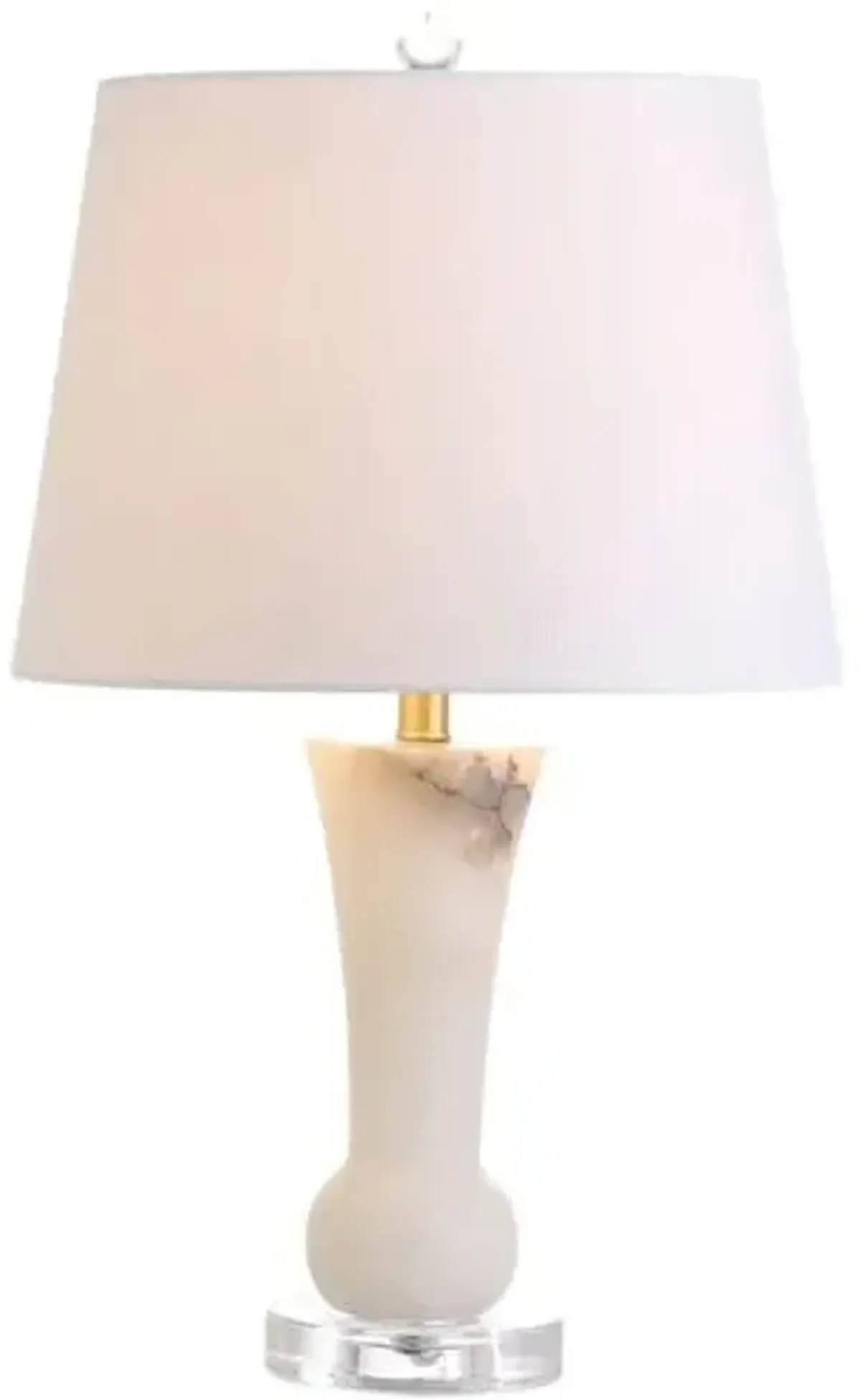 Tallulah Alabaster Table Lamp - White/Gold Leaf