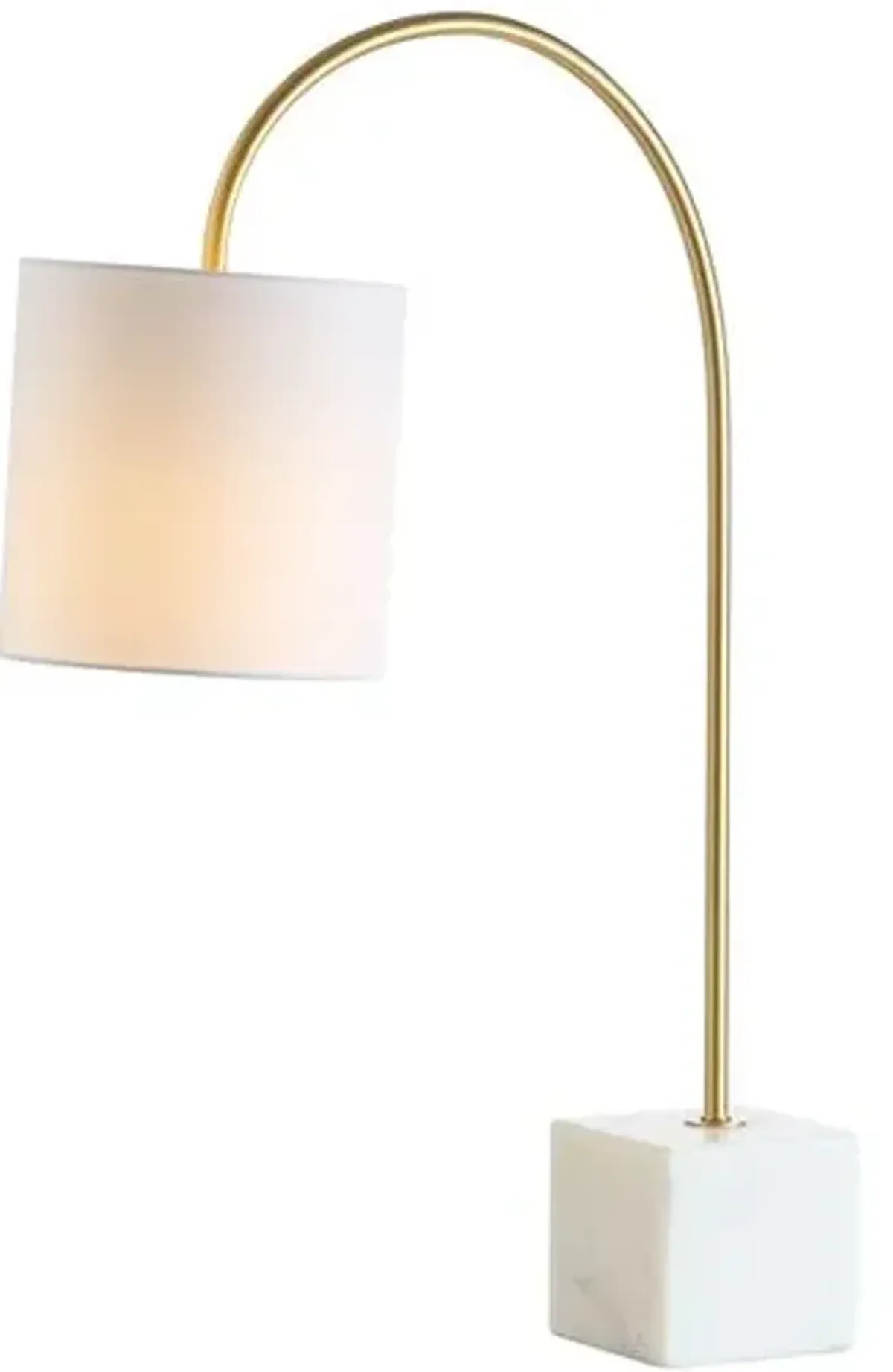 Rosalind Marble Table Lamp - White/Brass Gold