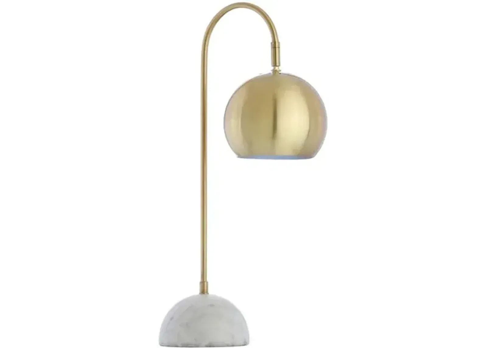 Vivica Marble Table Lamp - Brass Gold/White