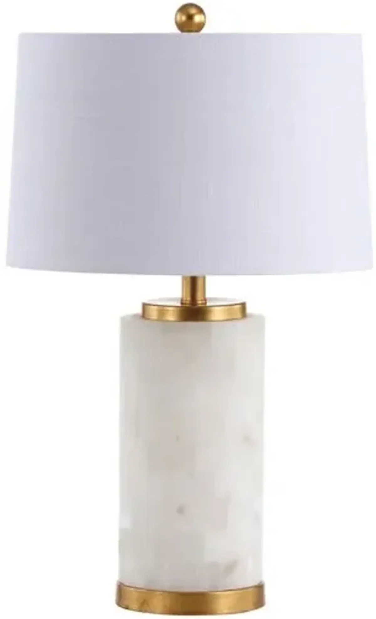 Tally Alabaster Table Lamp - White/Gold Leaf