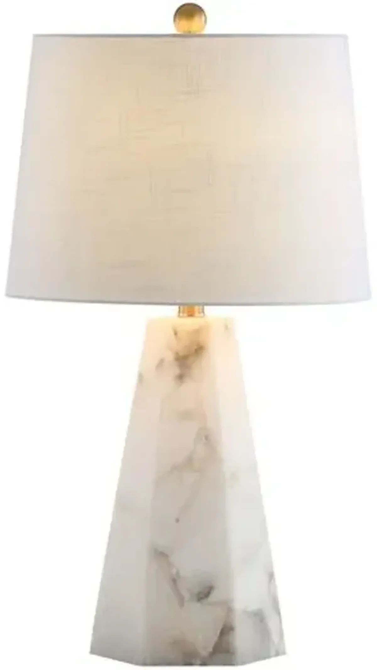 Tempest Alabaster Table Lamp - White