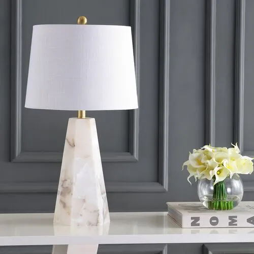 Tempest Alabaster Table Lamp - White