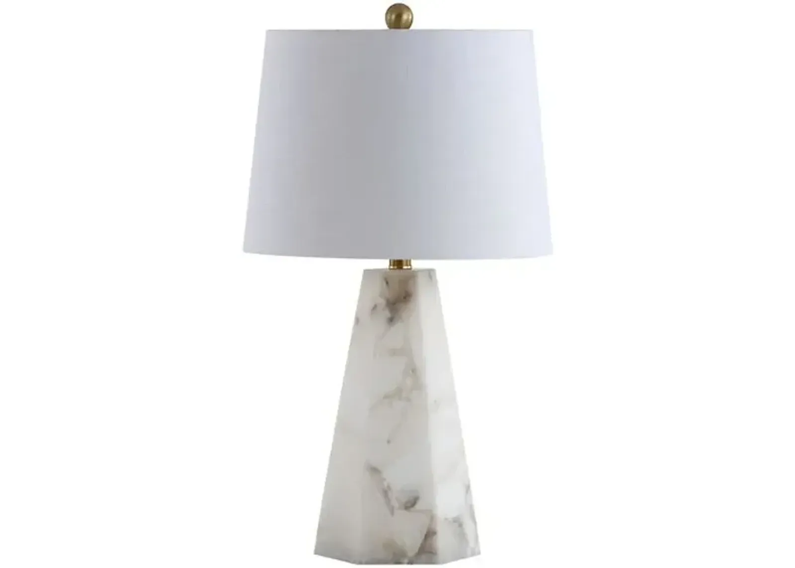 Tempest Alabaster Table Lamp - White