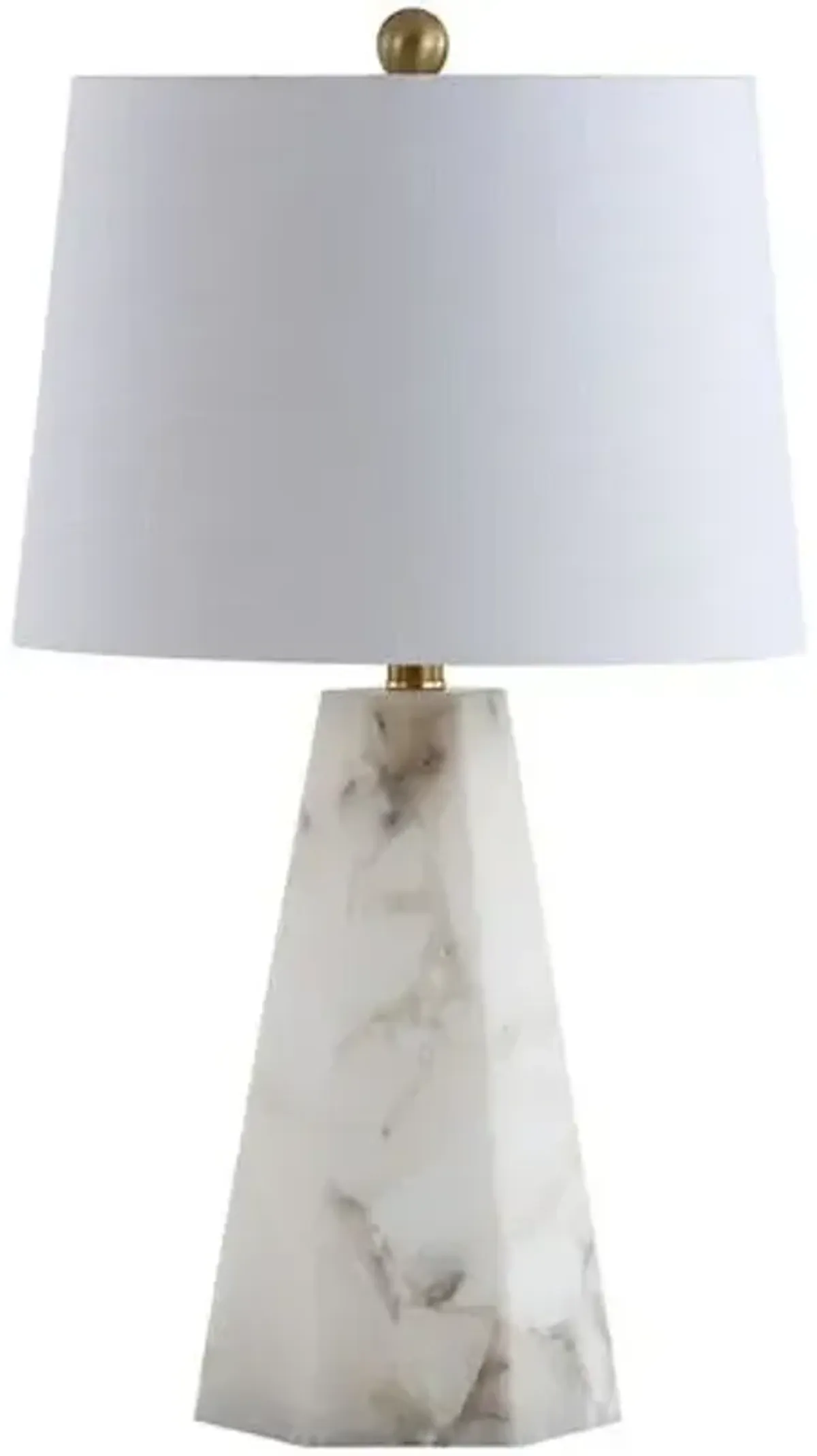 Tempest Alabaster Table Lamp - White