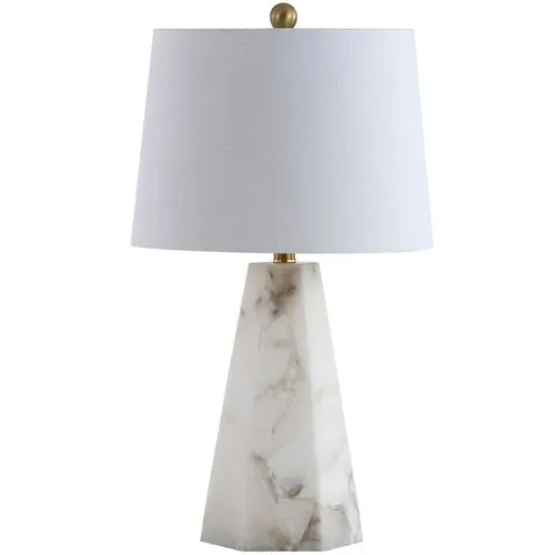 Tempest Alabaster Table Lamp - White