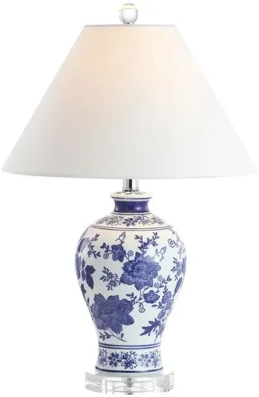 Shalia Chinoiserie Table Lamp - Blue/White