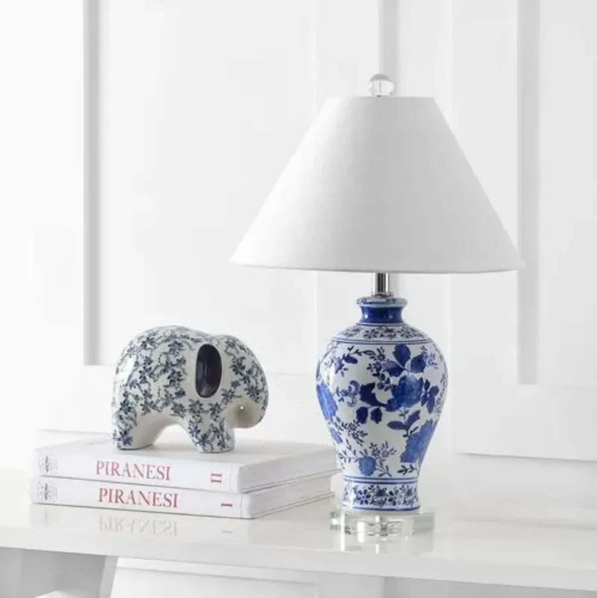 Shalia Chinoiserie Table Lamp - Blue/White