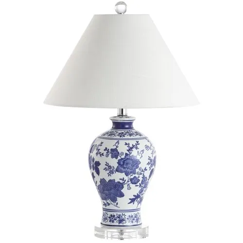 Shalia Chinoiserie Table Lamp - Blue/White