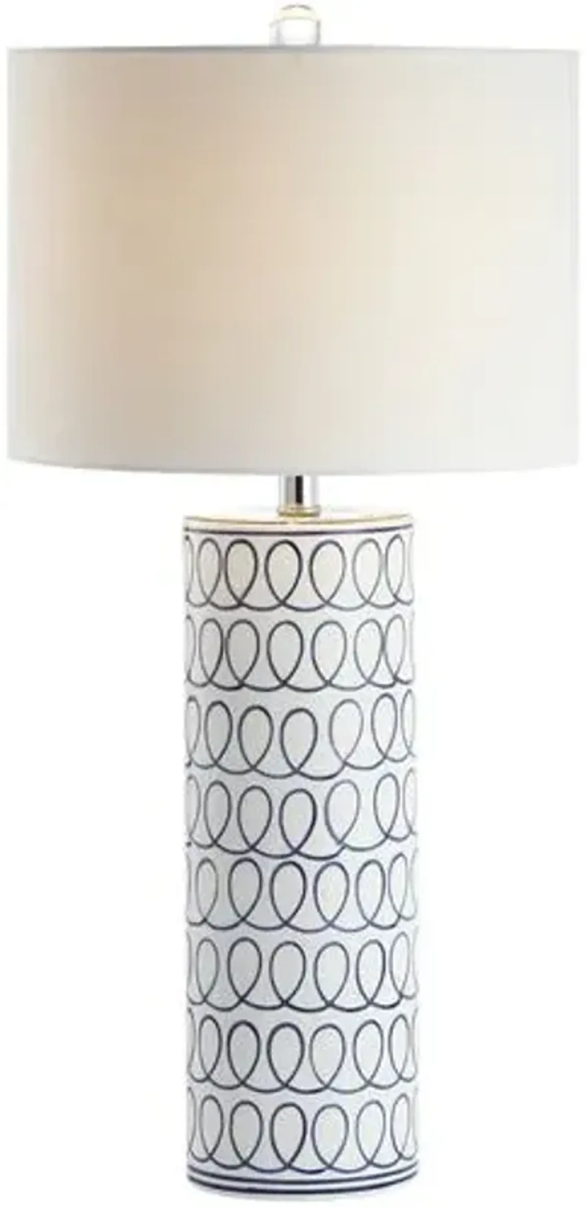 Lochlyn Table Lamp - White/Blue