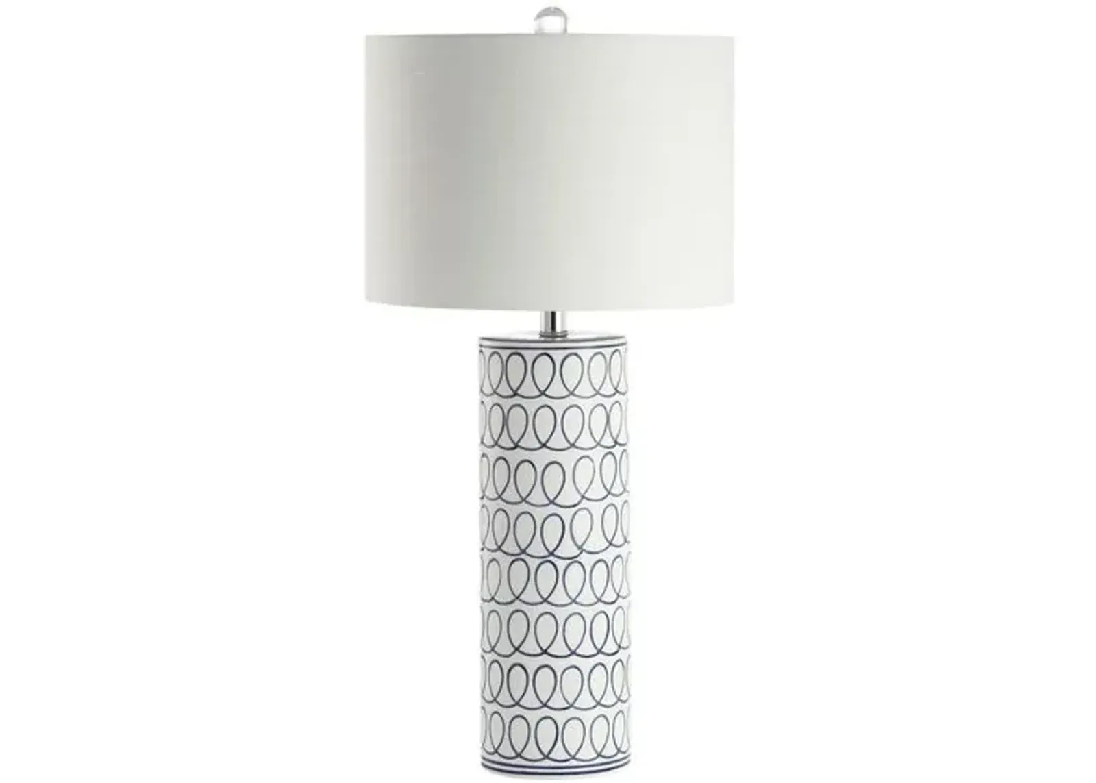 Lochlyn Table Lamp - White/Blue