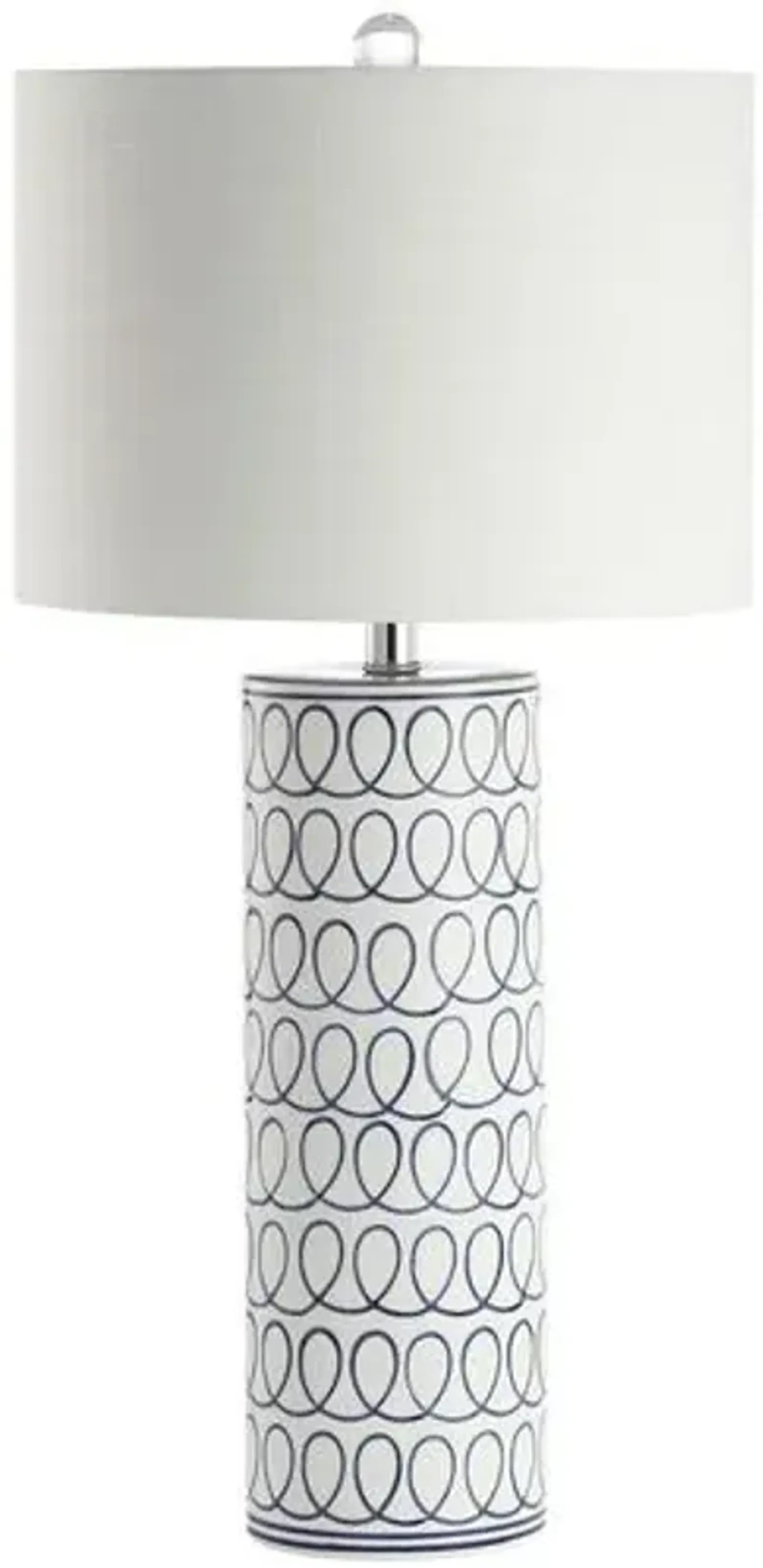 Lochlyn Table Lamp - White/Blue