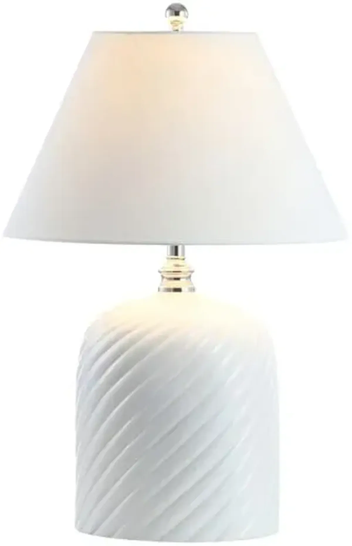 Nadir Swirl Table Lamp - White