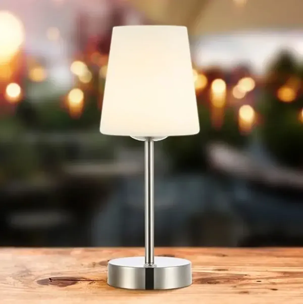 Morgana LED Portable Table Lamp - Silver