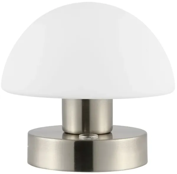 Xen Mushroom Portable Cordless LED Table Lamp - Silver