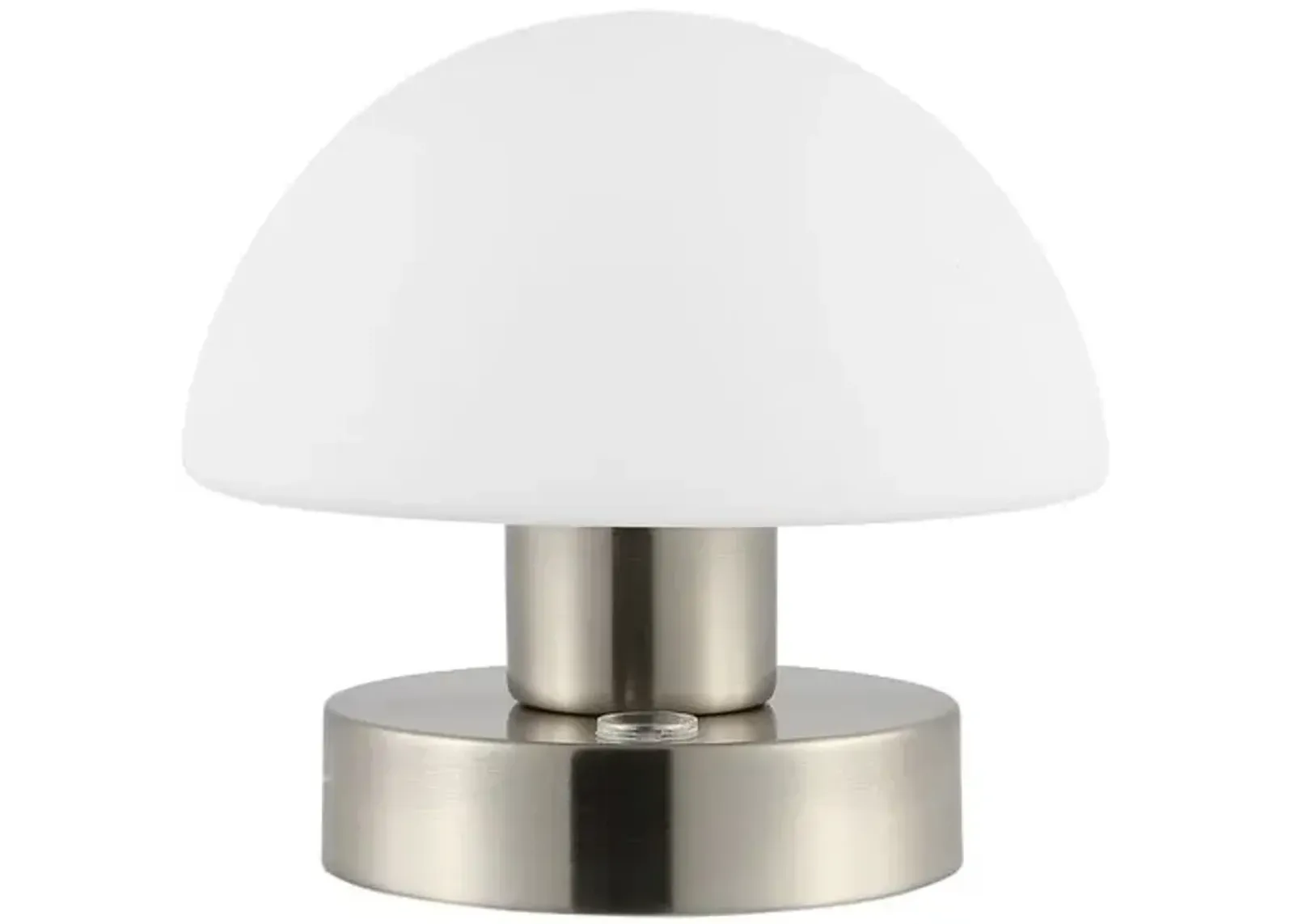 Xen Mushroom Portable LED Table Lamp - Silver