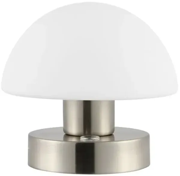 Xen Mushroom Portable Cordless LED Table Lamp - Silver
