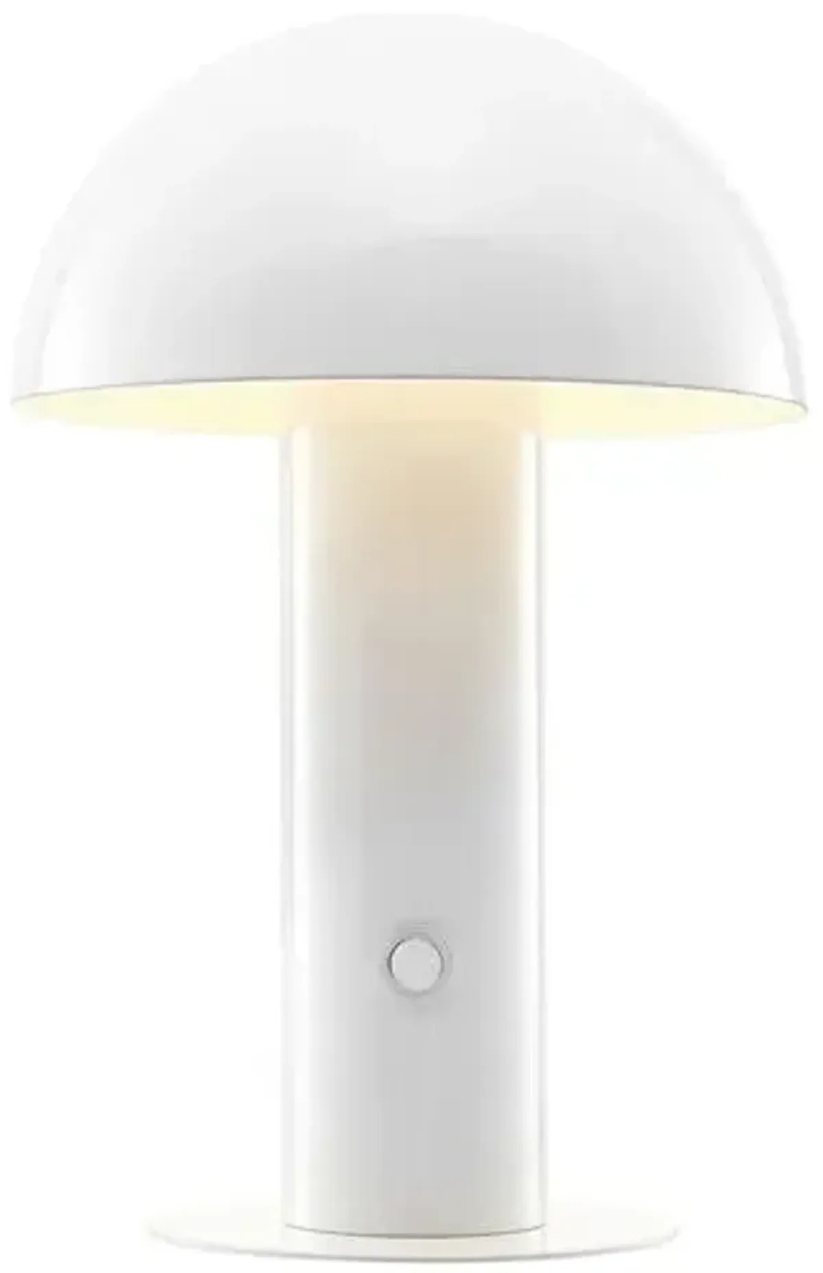 Colter Mushroom Portable LED Tall Table Lamp - White