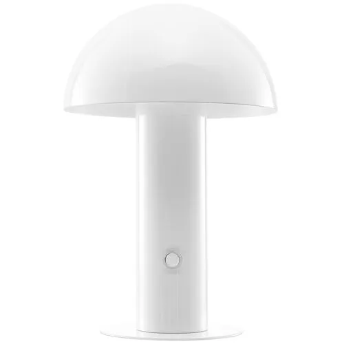 Colter Mushroom Portable LED Tall Table Lamp - White