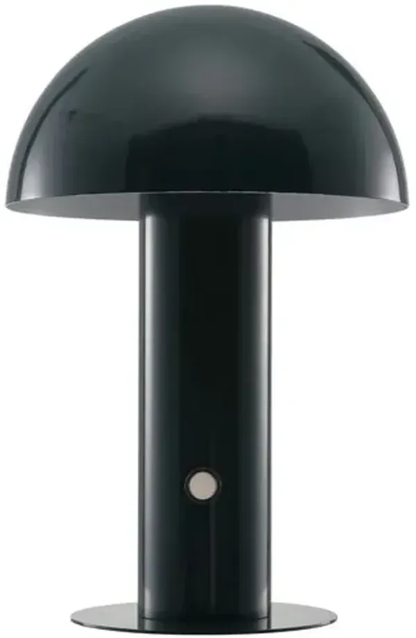 Colter Mushroom Portable Cordless LED Tall Table Lamp - Green