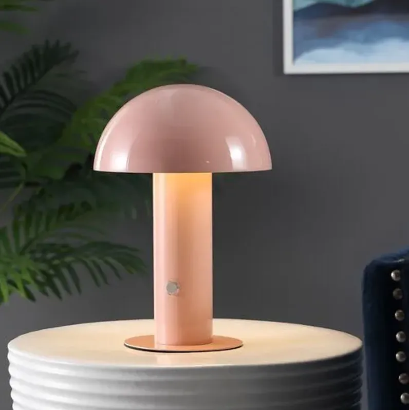 Colter Mushroom Portable LED Tall Table Lamp - Pink