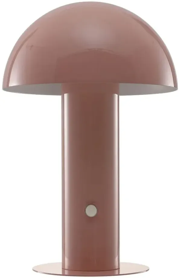 Colter Mushroom Portable Cordless LED Tall Table Lamp - Pink