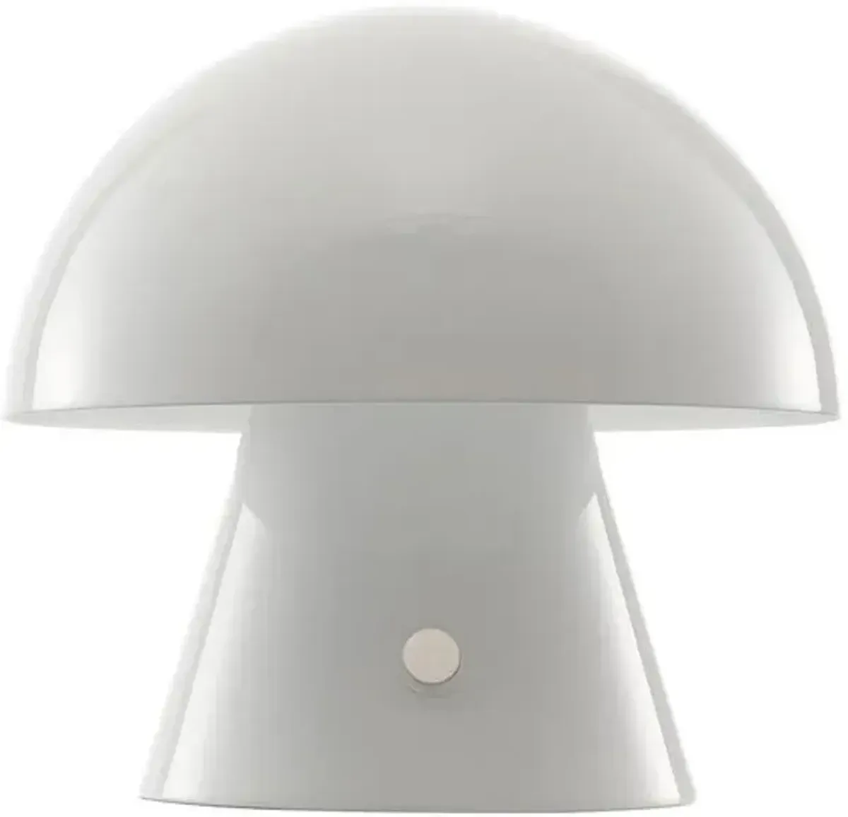 Colter Mushroom Portable LED Cordless Petite Table Lamp - White
