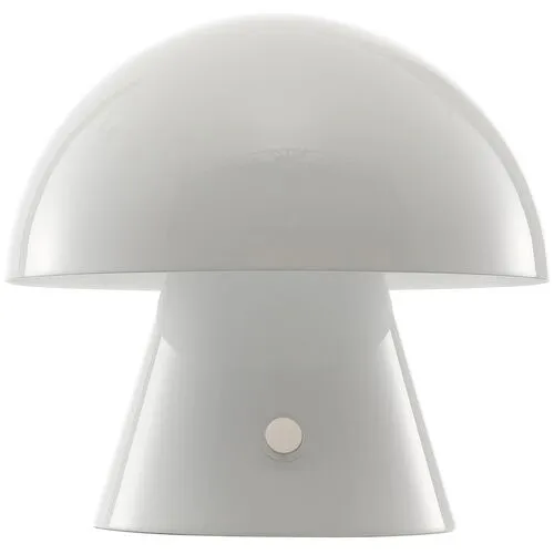 Colter Mushroom Portable LED Petite Table Lamp - White