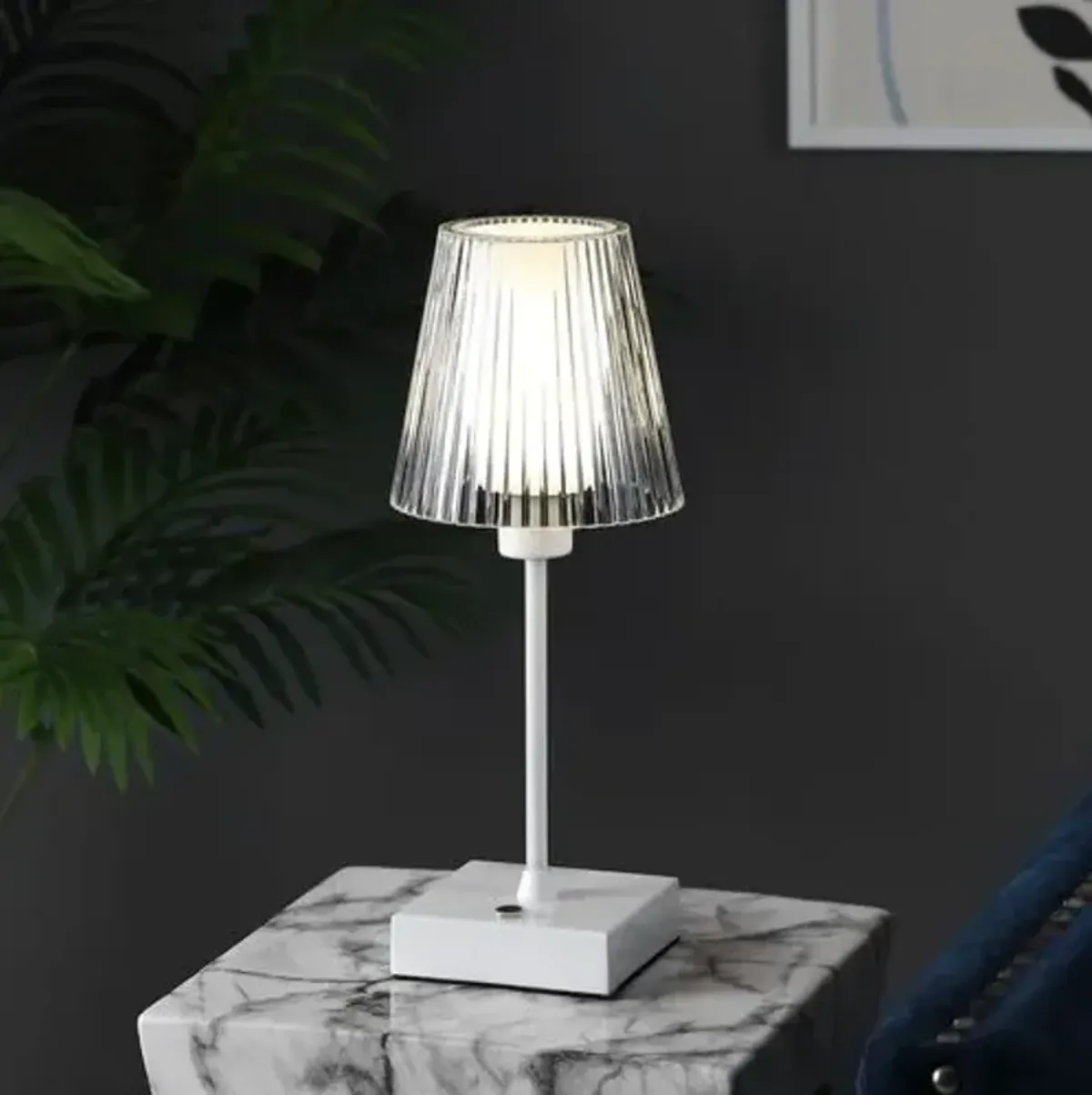 Danika Portable LED Table Lamp - White