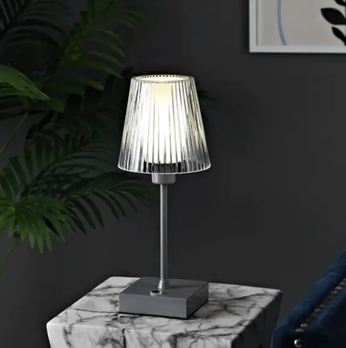 Danika Portable LED Table Lamp - Gray