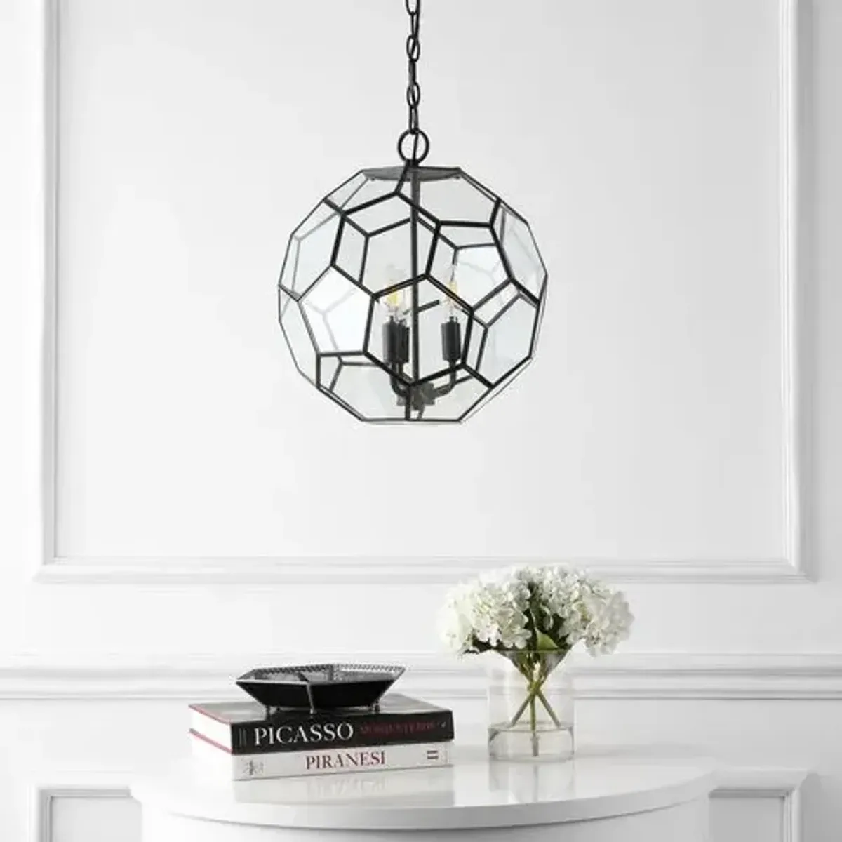 Felicity Hexagon Pendant - Black