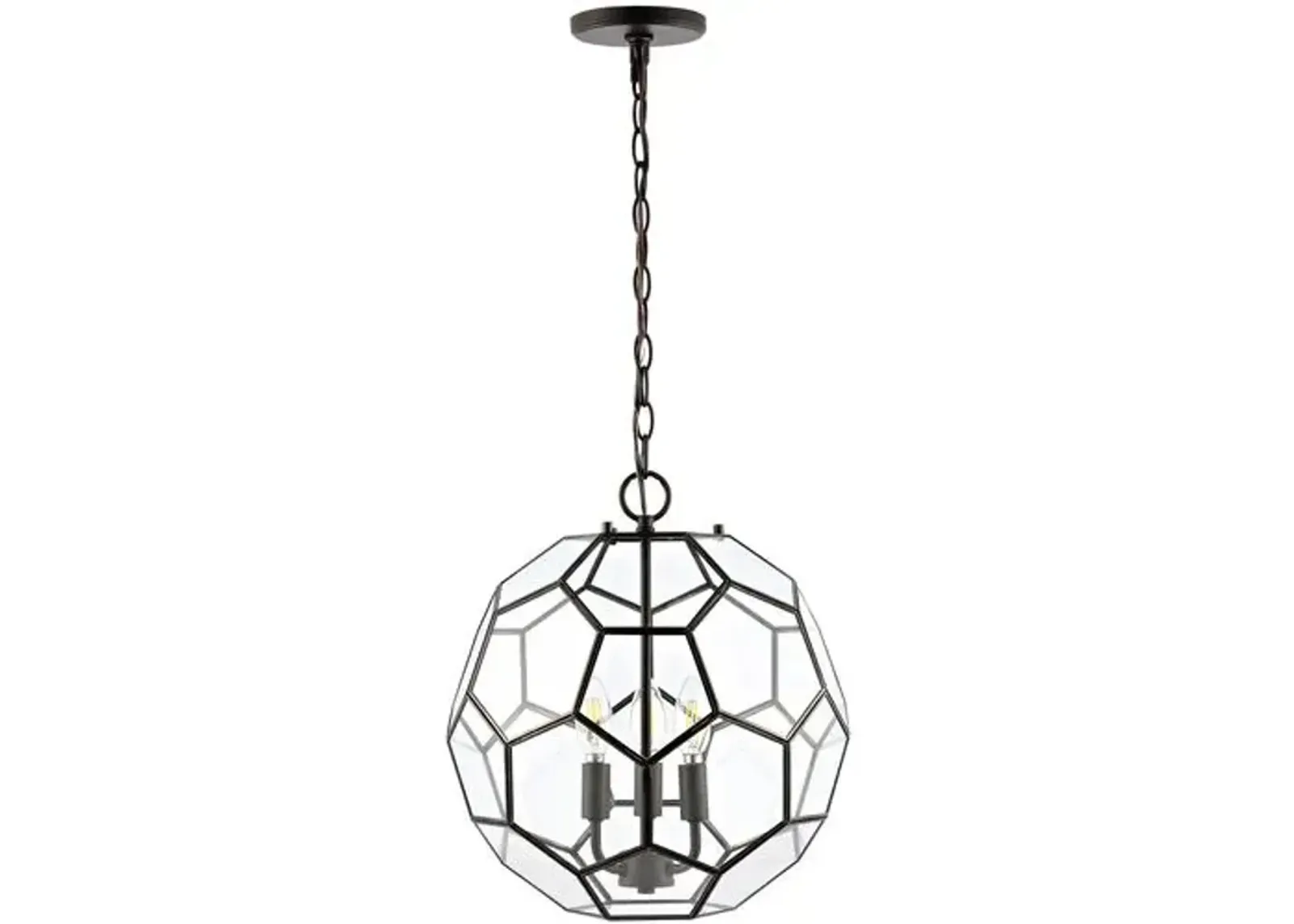 Felicity Hexagon Pendant - Black