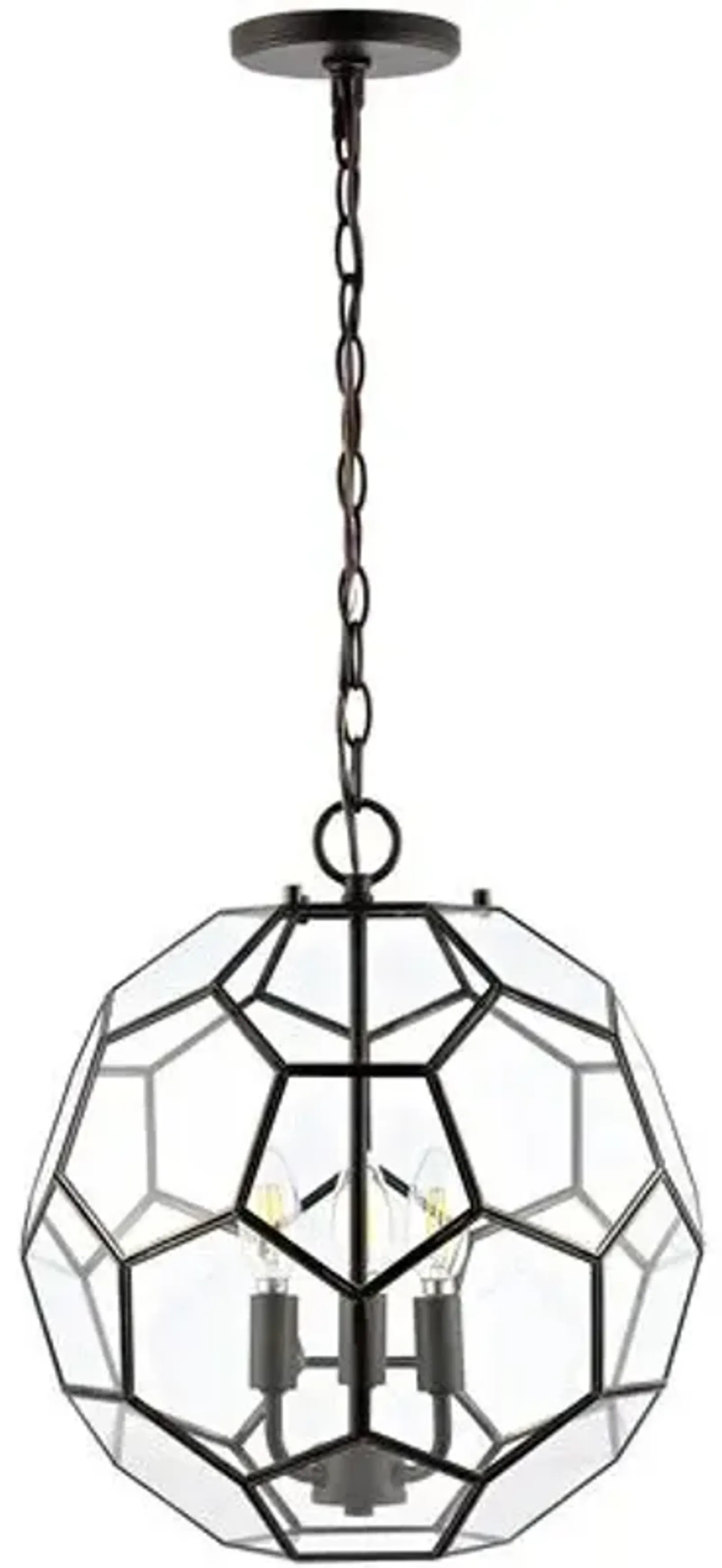 Felicity Hexagon Pendant - Black