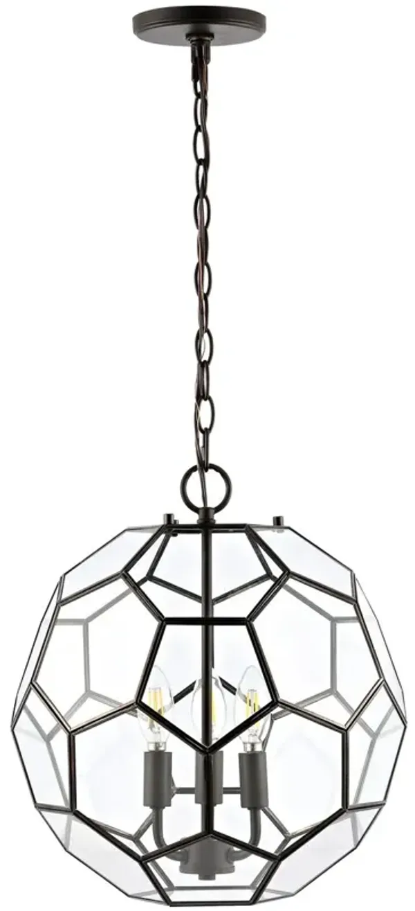 Felicity Hexagon Pendant - Black