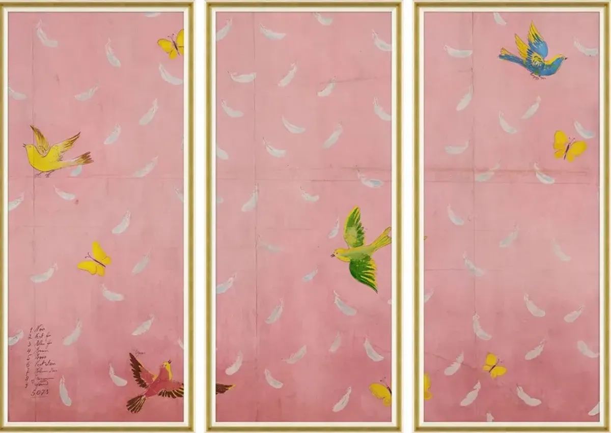 Paule Marrot, Feathers Triptych Variation I