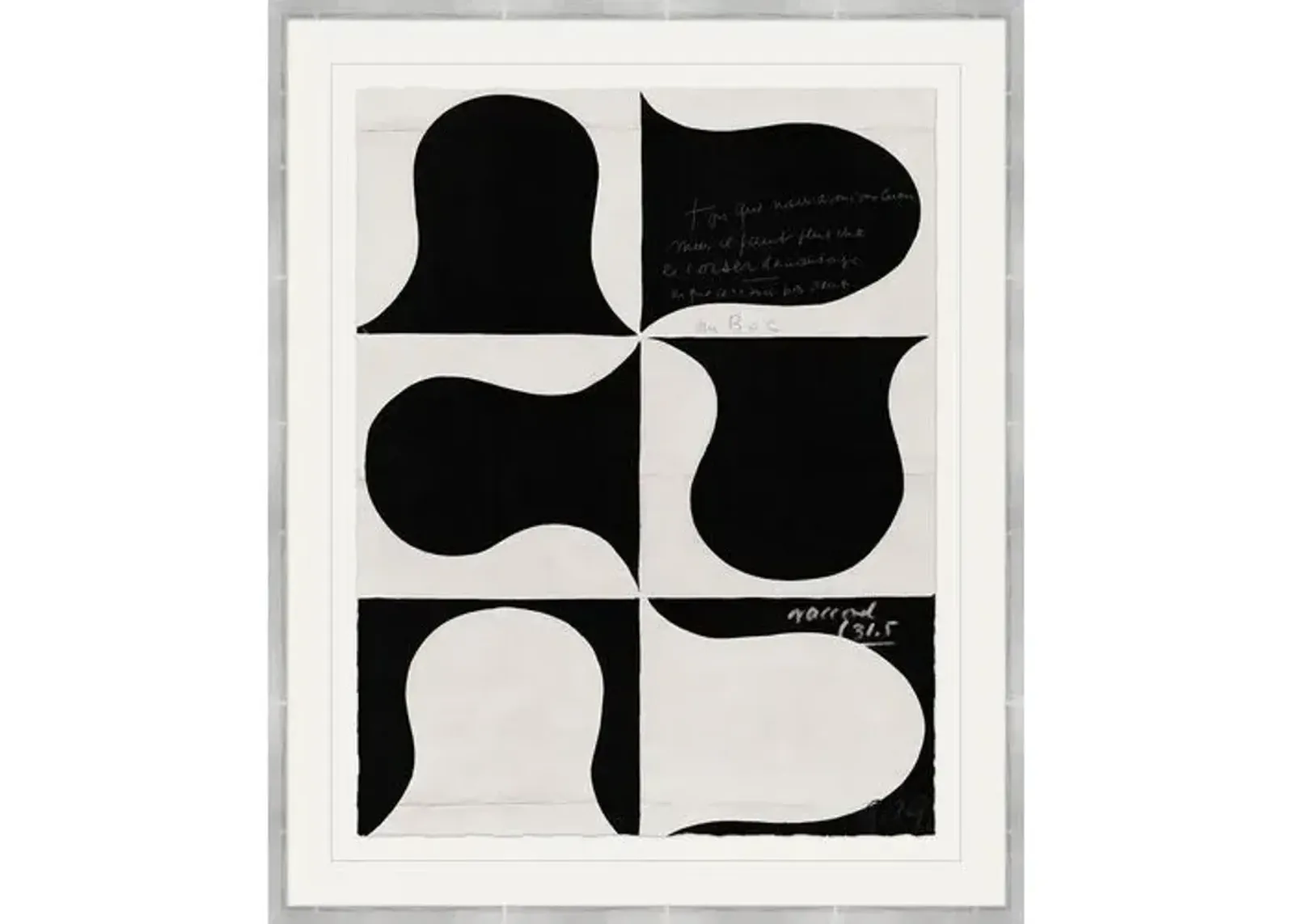 Paule Marrot - Black and White Abstract Series I Variation I - Soicher Marin