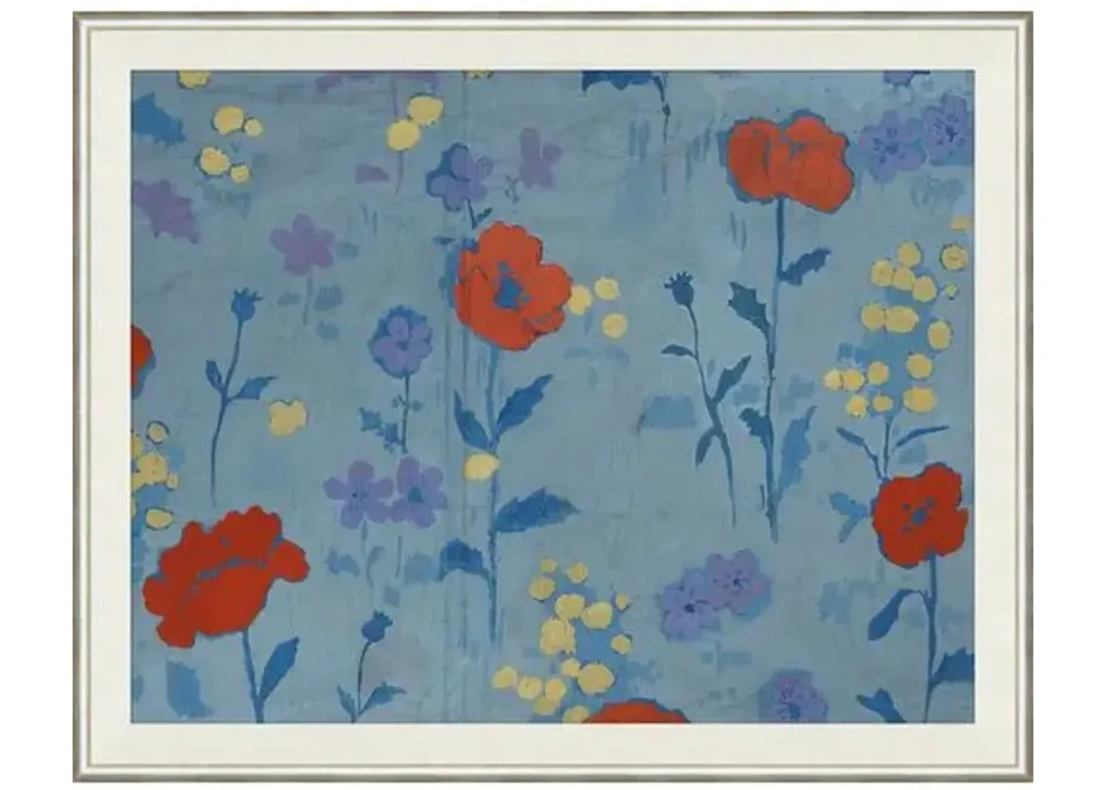 Paule Marrot - Poppies Variation II - Soicher Marin - Blue