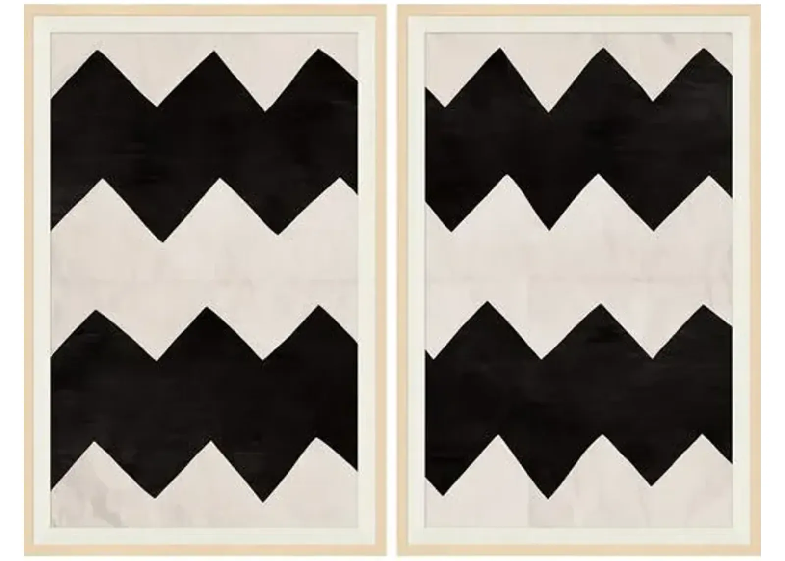 Paule Marrot - Black and White Abstract 4 I & II - Soicher Marin