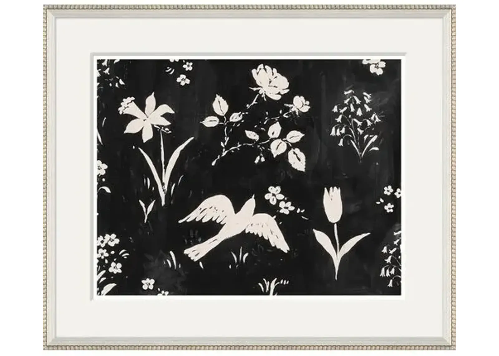 Paule Marrot - Black Flower Garden Gris - Soicher Marin