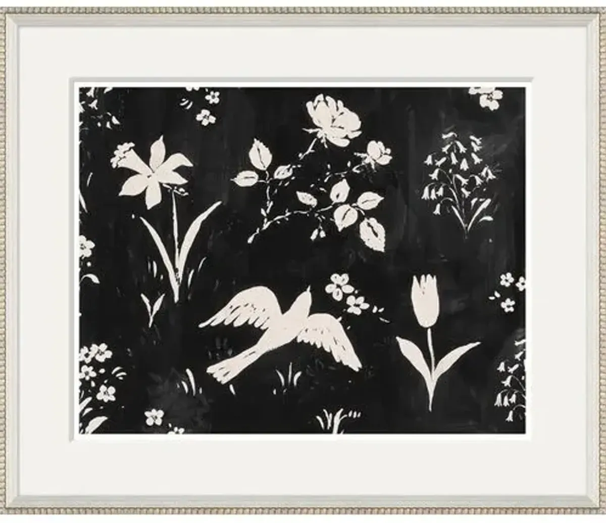 Paule Marrot - Black Flower Garden Gris - Soicher Marin