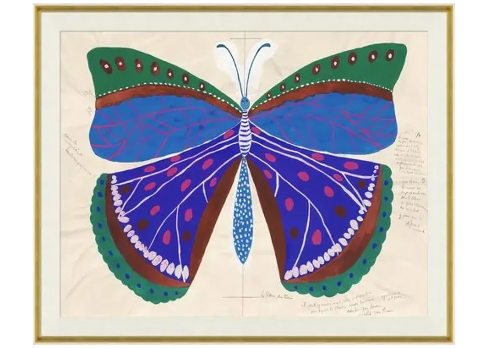 Paule Marrot - Butterfly Blue Variation II - Soicher Marin