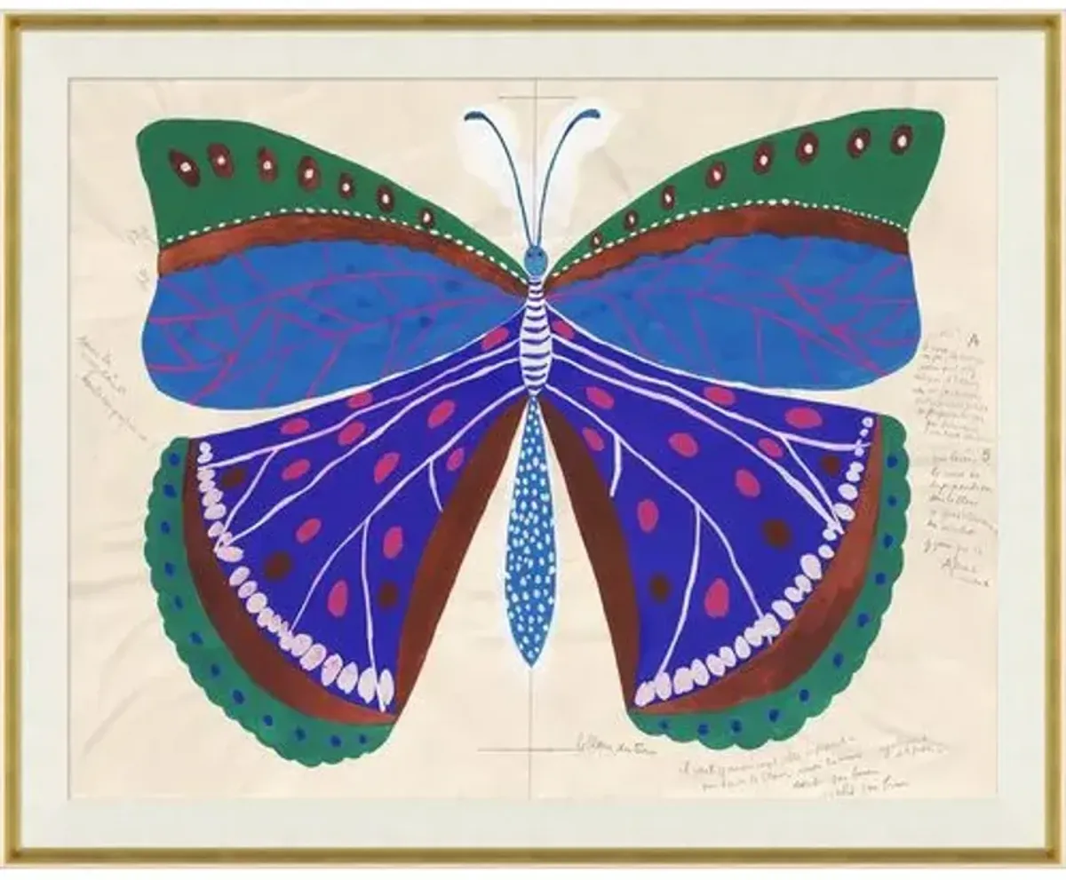 Paule Marrot - Butterfly Blue Variation II - Soicher Marin